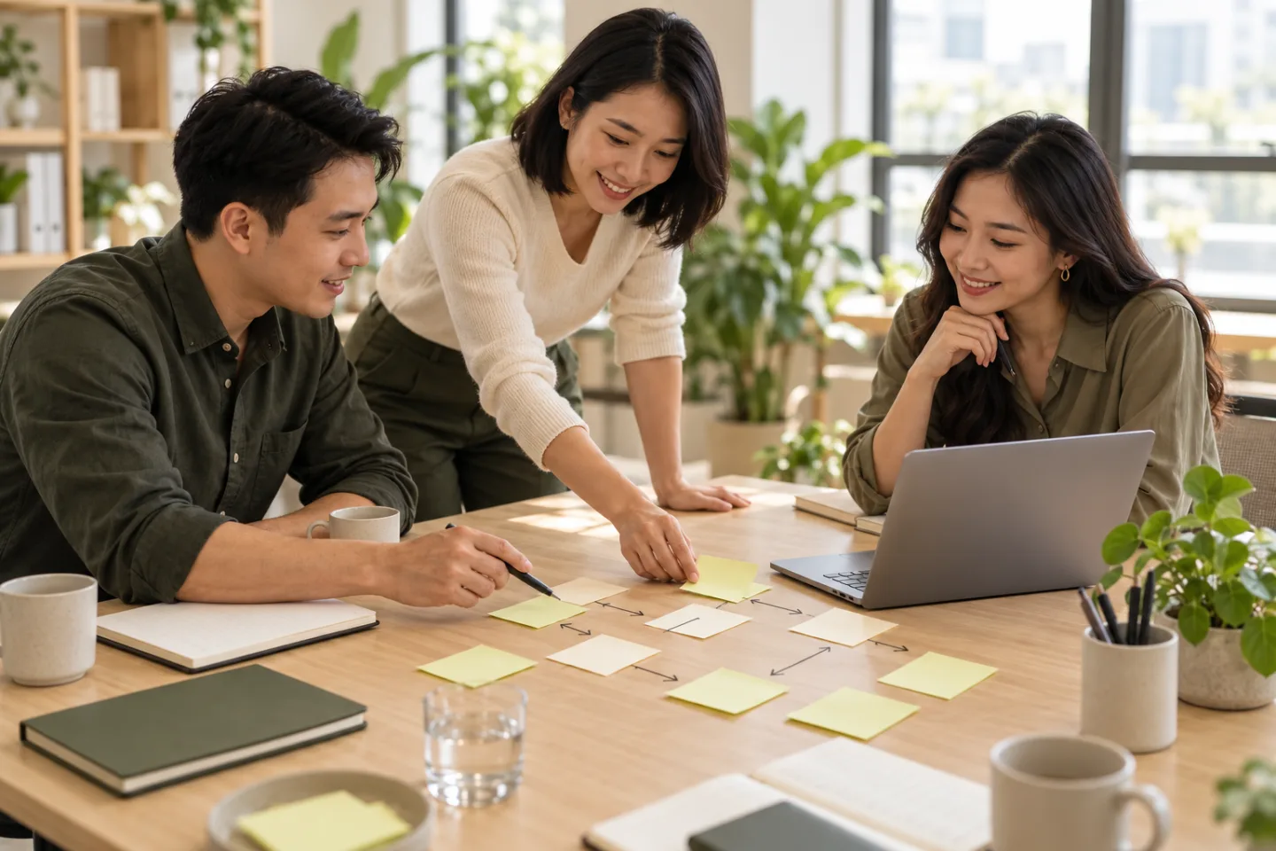 Ảnh minh họa AI: nhóm chuyên viên Việt Nam phác thảo quy trình ứng dụng AI